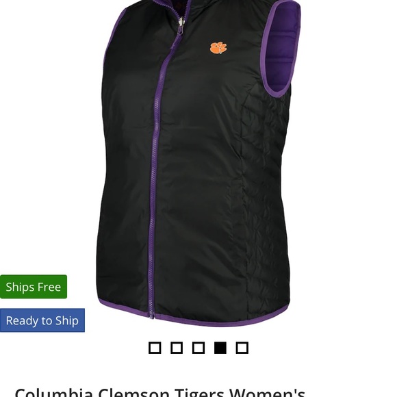 Sale! Columbia Clemson Tigers Reversible Jacket - Picture 3 of 8